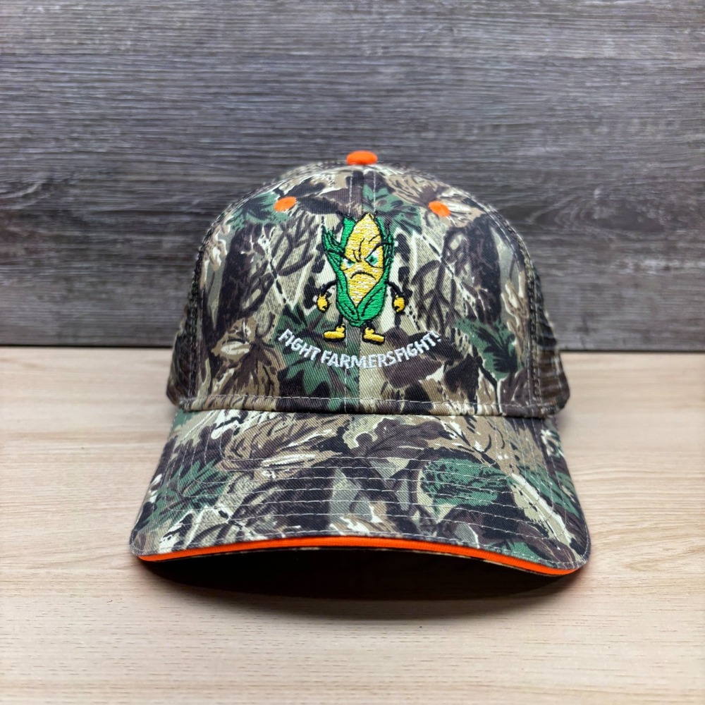 Wheat Ridge Farmers Hat Cap Strap Back Multi-Color Camo High School Trucker Otto